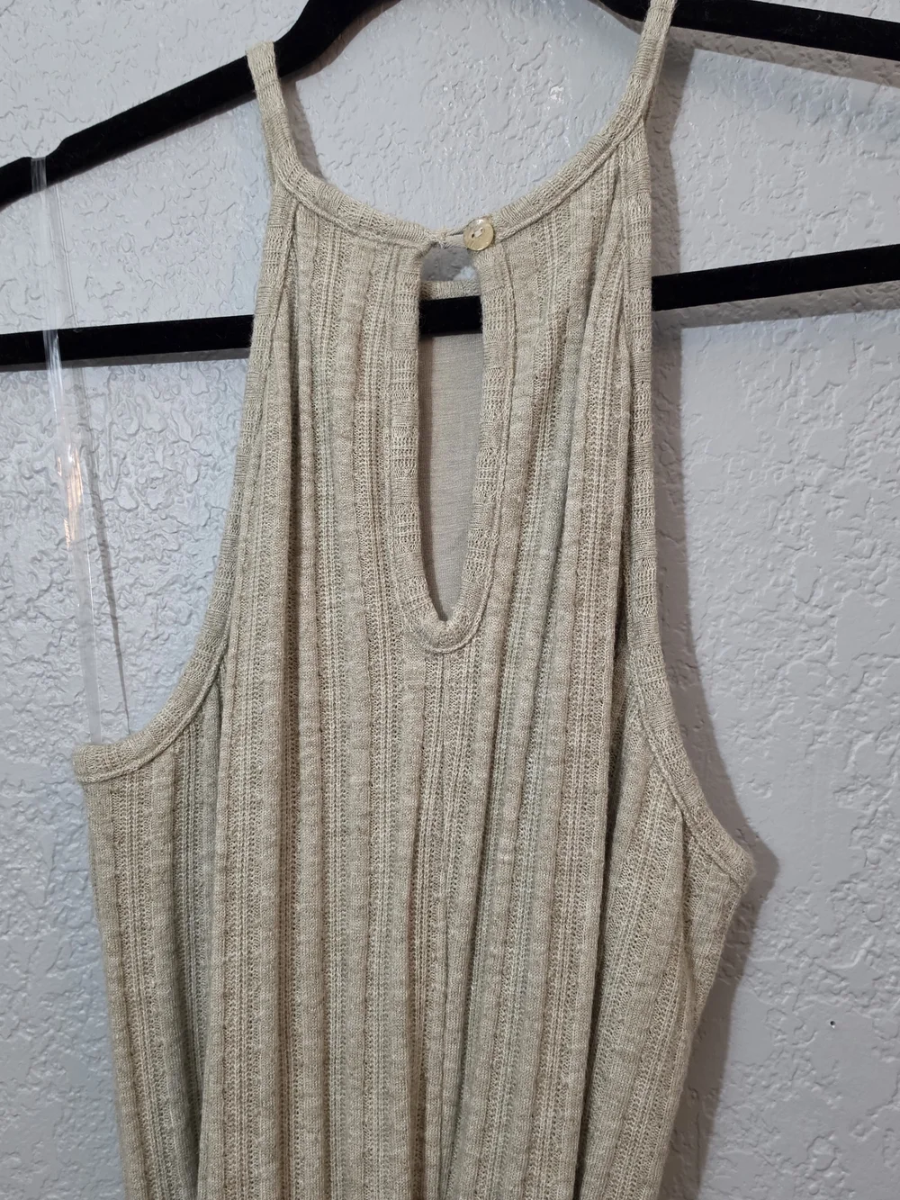 NWT Anthropologie/Amadi Caroline Knit Halter Maxi Dress In Oatmeal Womens M - Picture 11 of 16